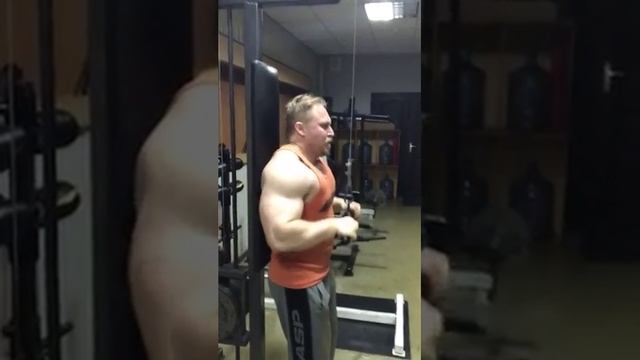 Разгибания на вертикальном блоке на трицепс