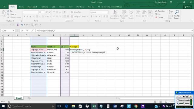 Calculate average in a column based on same value in another column in Excel смотреть онлайн