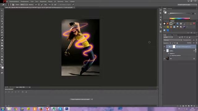 Еффект светящихся линий в Photoshop CS6 урок 12 смотреть онлайн