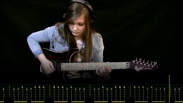Dragon Force - Through the fire and flames - Tina S - Guitar Tutorial - Animated Tab смотреть онлайн