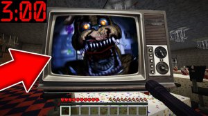 КОШМАРНЫЙ ФРЕДДИ в телевизоре в 3 ЧАСА НОЧИ в МАЙНКРАФТ ! FNAF MINECRAFT