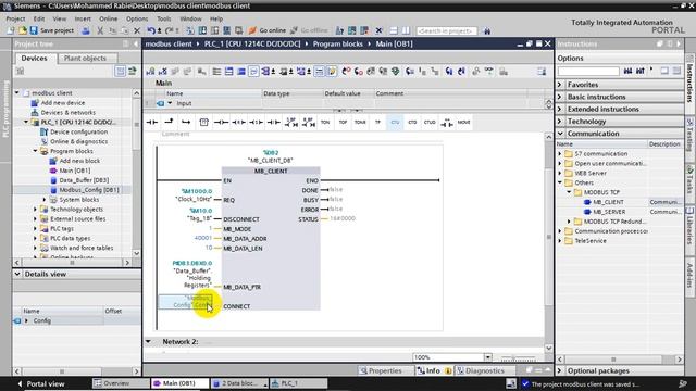 TIA Portal : S71200/1500 PLCs Modbus TCP/IP Client Communication смотреть онлайн