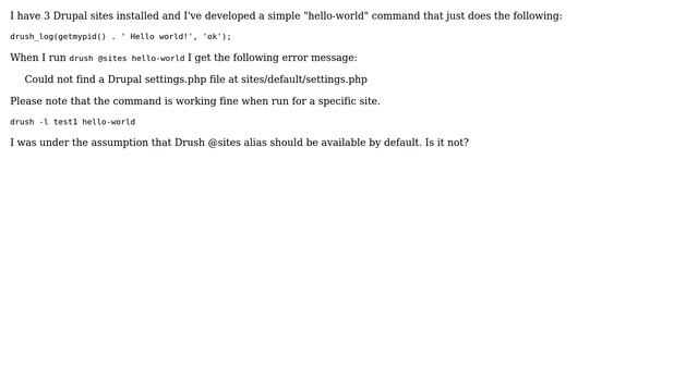 Drupal: Drush @sites alias does not work in a multisite installation (2 Solutions!!) смотреть онлайн