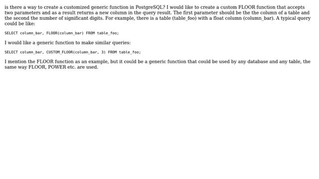 Databases: PostgreSQL custom generic functions (2 Solutions!!) смотреть онлайн