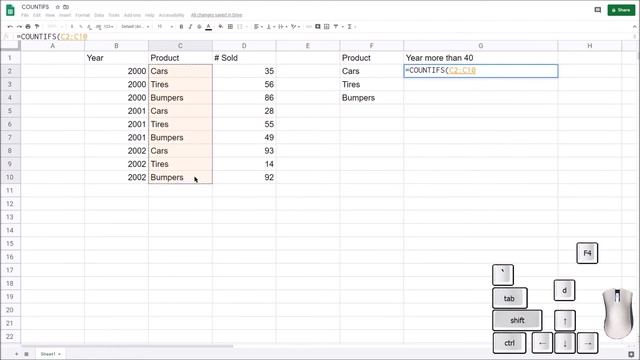 How to use COUNTIFS in Excel, Google Sheets - Counting cells with more than one criteria смотреть онлайн