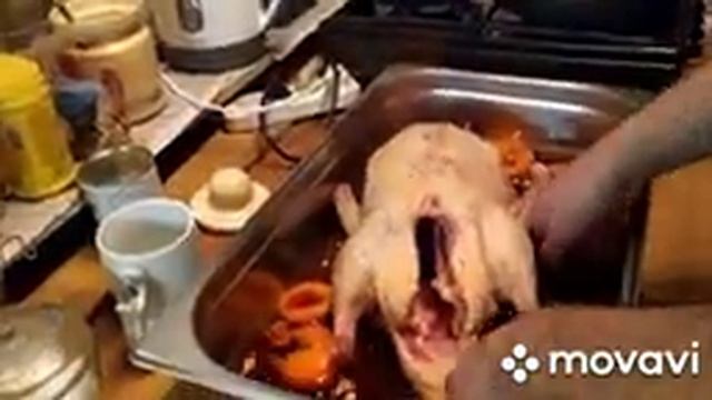 Готовим в духовке. Утка в маринаде из Соевого соуса, мандаринов и мёда. смотреть онлайн