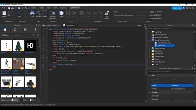 How To Make A Datastore Roblox Studio смотреть онлайн