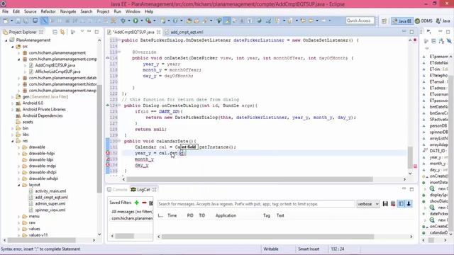 Android Tutorial - Part3 How to create calendar and save date in database sqlite 8- calendar sqlite смотреть онлайн