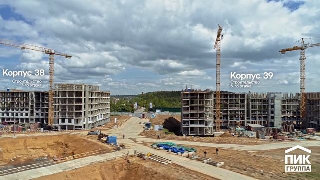 Ильинские луга | Ход строительства. Май | ПИК смотреть онлайн