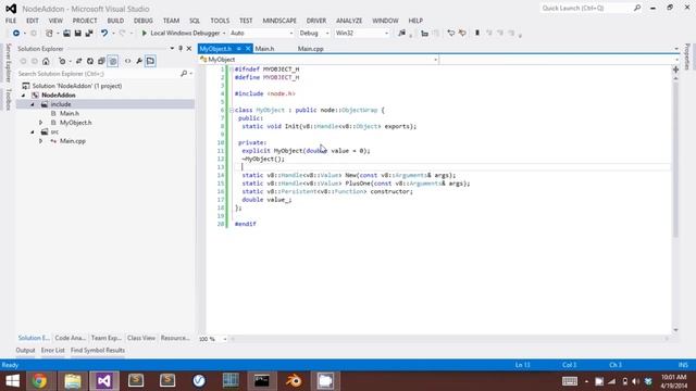 How to setup Visual Studio to write Node.js C++ Addons смотреть онлайн