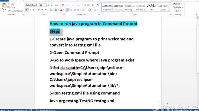 how to run java program through command prompt смотреть онлайн