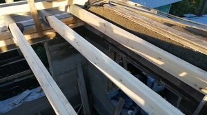 Дом из арболита. Балки перекрытия.