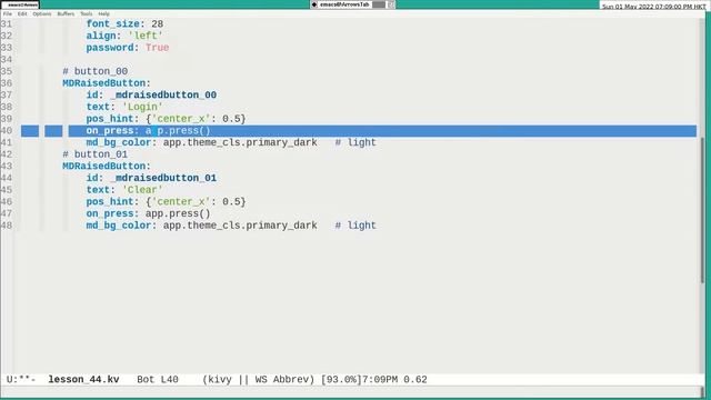 Python in Emacs 0035 -- How to create an App’s login screen in 10 minutes using KivyMD смотреть онлайн