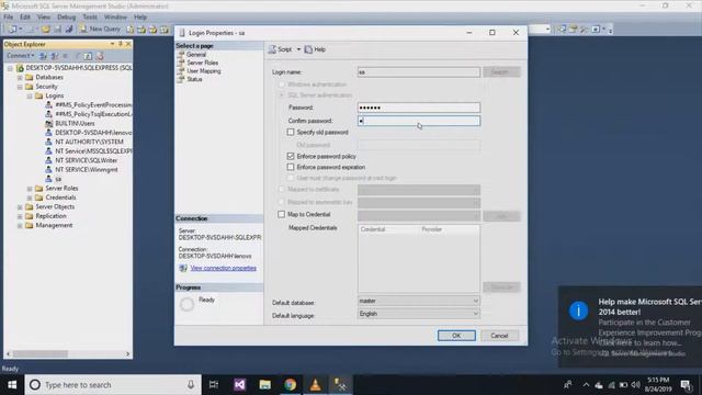 Easiest way to Change SQL Server Password in Management Studio смотреть онлайн
