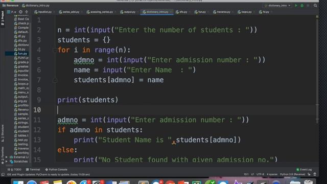 Lesson#30, Creating a Dictionary with user input and Traversing a Dictionary in Python Class XI I.P смотреть онлайн