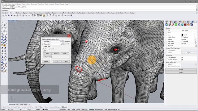 Rhino:  Reduce Mesh From High Polygon Mesh Models