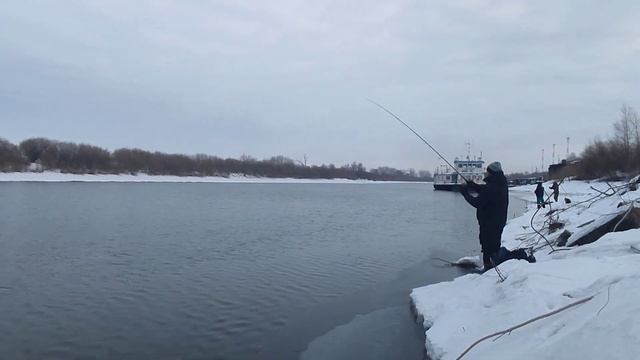 Ловим щуку на спиннинг в январе с берега. смотреть онлайн
