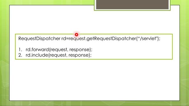 Servlet collaboration using Request Dispatcher with example and program смотреть онлайн