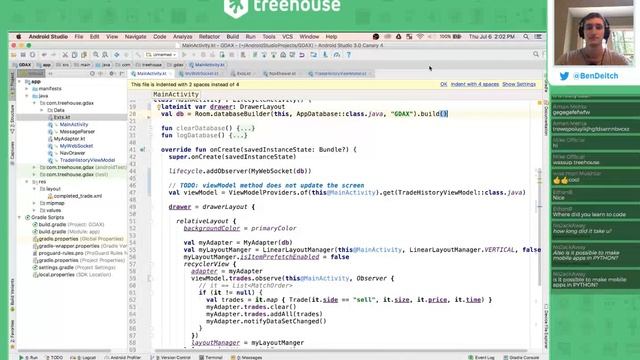 Treehouse LiveCoding: Android Kotlin and Architecture Components (week 6) смотреть онлайн