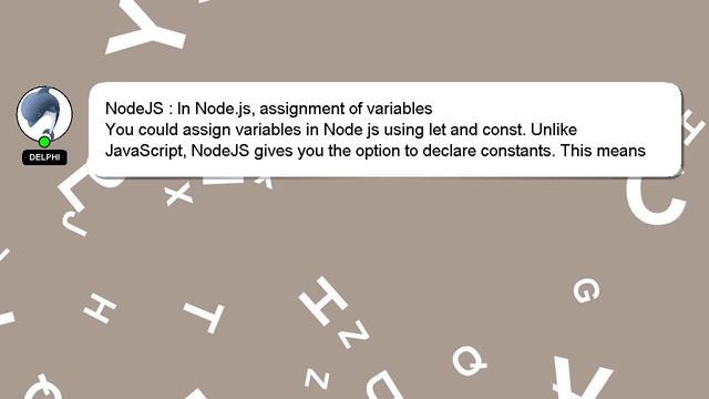 NodeJS : In Node.js, assignment of variables смотреть онлайн