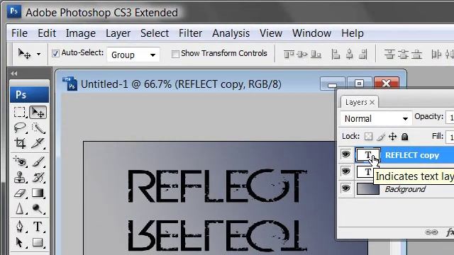 Photoshop Tutorial - Reflect Text смотреть онлайн