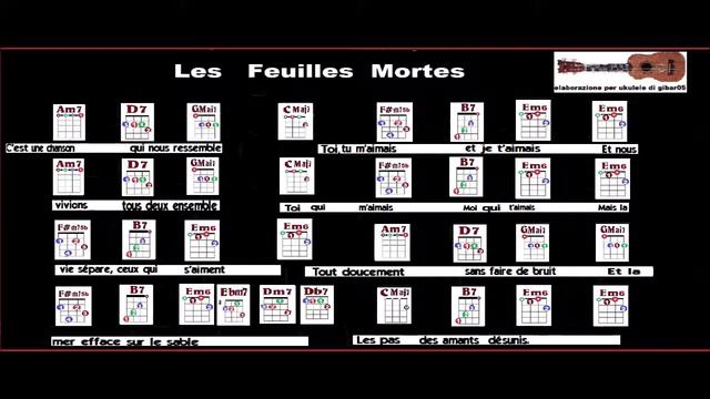 Les Feuilles Mortes ukulele смотреть онлайн