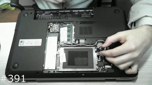 Неполная разборка ноутбука HP dv6 6b54er Замена HDD, ODD, RAM, Wi Fi смотреть онлайн