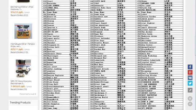 Недорогой картридж на денди 8бит 500 в 1