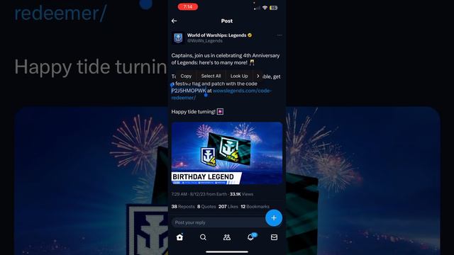 World of Warships Legends FREE Flag and Patch for Wowsl Bday! (Code and redeemer in desc) смотреть онлайн