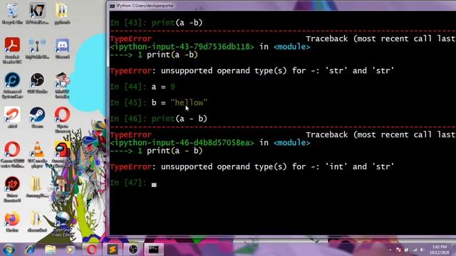 Python Arithmetic Operators Error's | Python Tutorial | Beginner to Advanced Python [2020] | смотреть онлайн