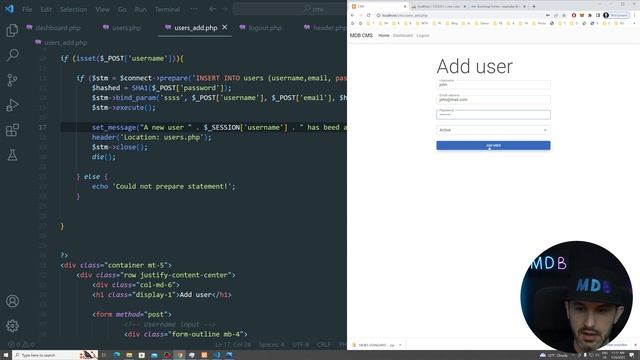 User Management CRUD | CMS Tutorial Part 6 смотреть онлайн