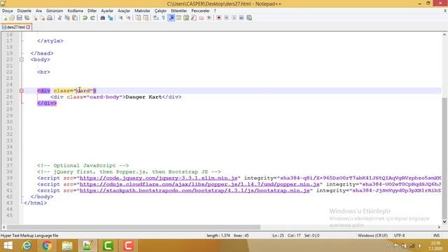 Bootstrap 4 Dersleri 27 - Cards 1 смотреть онлайн