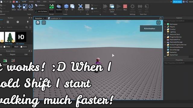 How to Hold Shift to Sprint On Roblox Studio! Very Simple and Short! смотреть онлайн