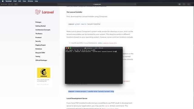Create a Laravel Project with Composer смотреть онлайн