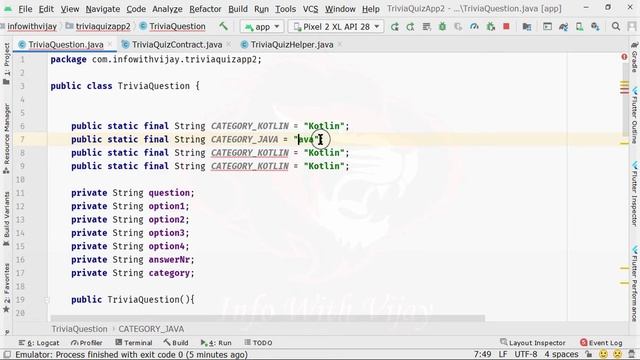 How to make Quiz App in Android Studio | Quiz App with Categories | Adding Categories Part 1 смотреть онлайн