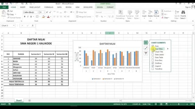 Cara Membuat Grafik Diagram dengan Chart Elemen, Color dan Filter di Excel смотреть онлайн