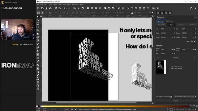 Inkscape Tutorial: How to Save / Export a PNG File (and solution to 300 DPI POD question) смотреть онлайн