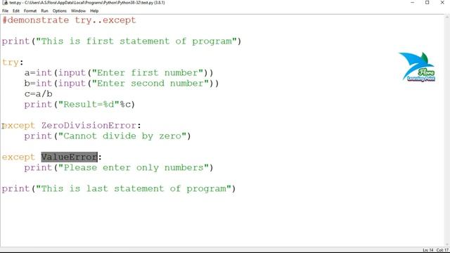 Unit 2 II Chapter 7 II using Multiple excepts, else clause, finally block, raise statement in Pytho смотреть онлайн