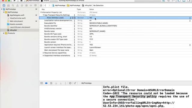 Push Notifications. Video 11. Configure Info.plist App Transport Security смотреть онлайн