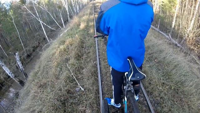 Катка на узкоколейку. Trek Marlin 7. GoPro HERO смотреть онлайн