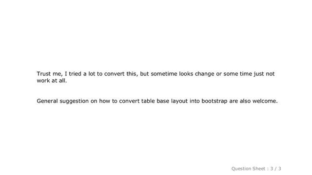 CSS : How to convert table based layout with Bootstrap "row" and "col-*-*" смотреть онлайн