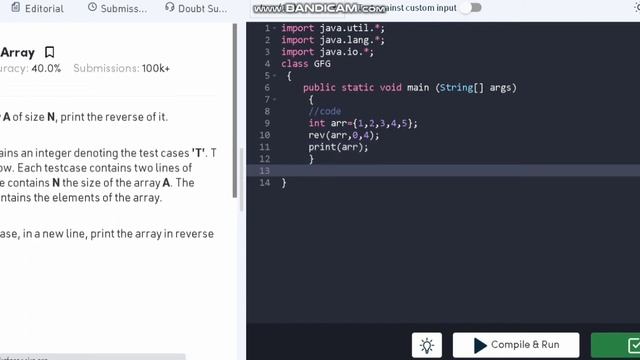 Reverse An Array| Love Babbar DSA Sheet | JAVA смотреть онлайн