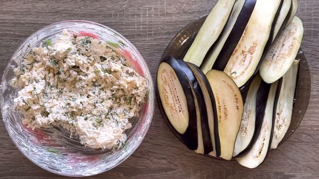 Рулетики из баклажанов с творогом , сыром и орехами.Закуска на любой случай. смотреть онлайн