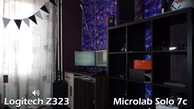 Microlab Solo 7c vs Logitech Z323 speakers sound & bass test [2.0 vs 2.1] смотреть онлайн