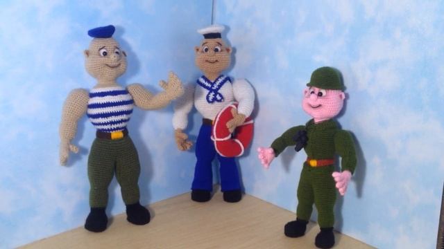 Вязаные крючком . военные. Приглашаю на мастер-класс онлайн. смотреть онлайн
