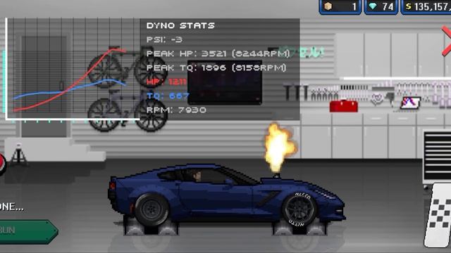 Pixel Car Racer - Chevrolet Corvette ZR1 Tune *3710HP* LT5 Engine смотреть онлайн