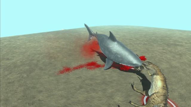 Megalodon Vs. Carcharodontosaurus | Animal Revolt Battle Simulator