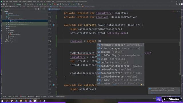 ? HK Kotlin - Bài 25.1: Broadcast Receiver Battery смотреть онлайн