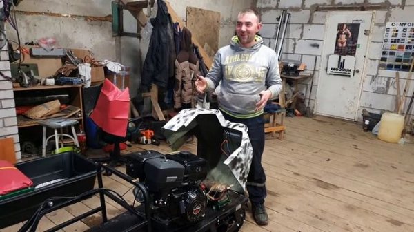 Установка светодиодной фары и аккумулятора на мотособаку (мотобуксировщик) на примере Бурлак М