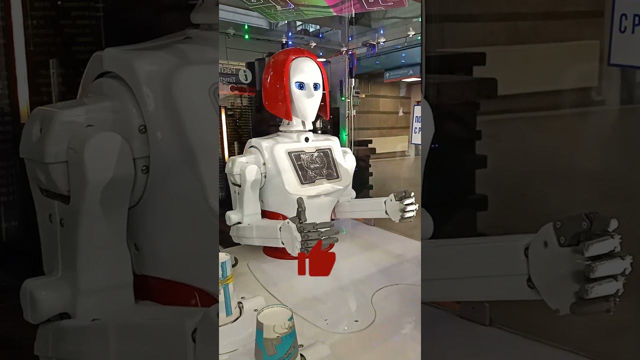 Очаровашка робот на Ладожском вокзале:-)